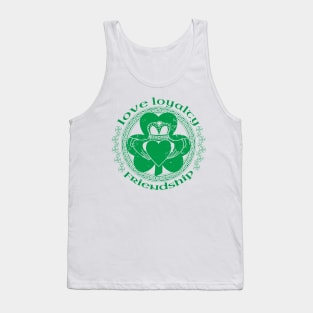 Irish Claddagh Ring Love Loyalty Friendship St Pattys Day Tank Top